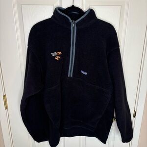 Patagonia Synchilla Men’s Fleece Pullover Black Large Half-Zip Fleece Sweater